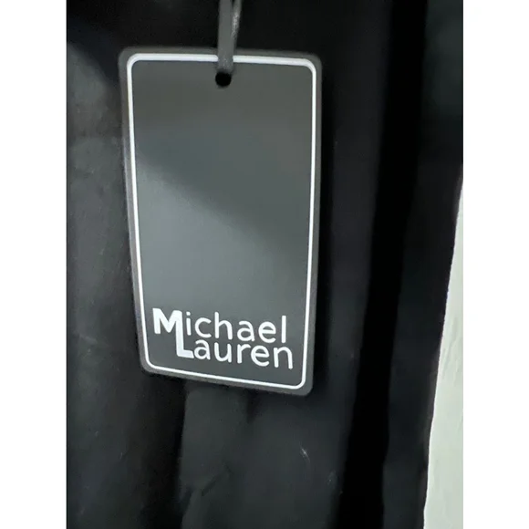 Women's Michael Lauren Black Sleeveless Dress w drawstrings front Size M NWT - Picture 6 of 10
